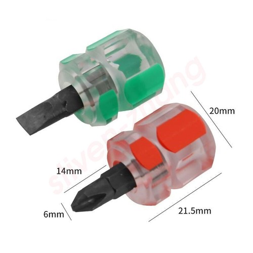 4Piece 6MM Set Mini Stubby Screwdriver Magnetic Snap on 2 Phillips + 2 Slotted - Picture 2 of 4