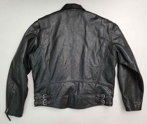 Vtg Harley Davidson Leather HD Eagle Logo Buttons Motorcycle Biker Jacket Mens L - Picture 2 of 11