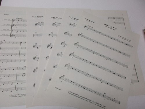 Beethoven Ode to Joy for Horn Quartet Sheet Music Belwin Score Parts - Picture 2 of 7