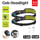<!--F#f_0-->Waterproof COB LED Motion Sensor Head Torch Headlight USB Rechargeable Headlamp<!--F/-->