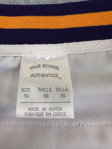 True School Authentics LSU Shaquille O'Neal 33 Basketball Jersey White Men's 56 - Picture 11 of 13