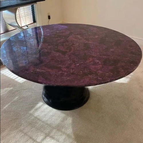 Amethyst Round Table, Stone Coffee Table, Unique End Table, Home Decor Furniture - Picture 1 of 8