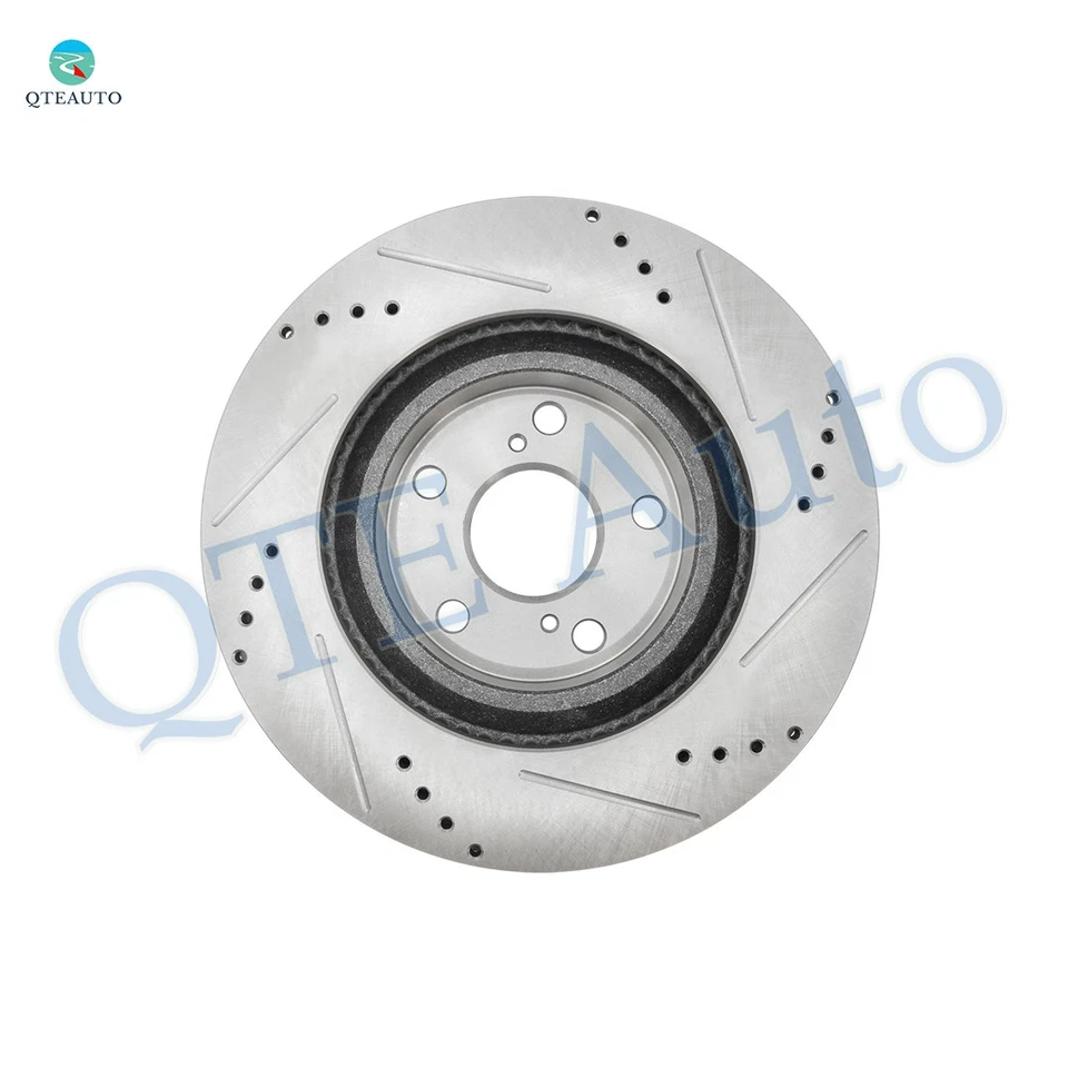 Rotores de freno de disco ranurados perforados delanteros 296 mm para Toyota Mirai Base 2016-2020 Foto 4 de 4