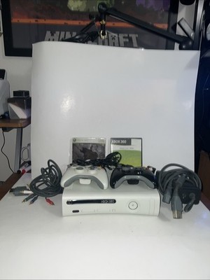 Xbox 360 Console Bundle Tested All Cords, Working 2 Controllers And 2 Games