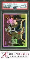 2013 TOPPS CHROME REFRACTOR #50 TOM BRADY WHITE JERSEY PSA 10