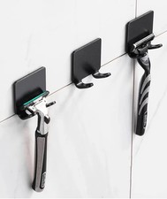 Razor Holder Hooks  Adhesive Wall Mount Stainless Steel Hangers for Bathroom