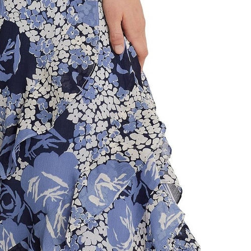 Ralph Lauren Blue Floral Ruffle Georgette Easter Skirt Size 12 - Picture 7 of 10