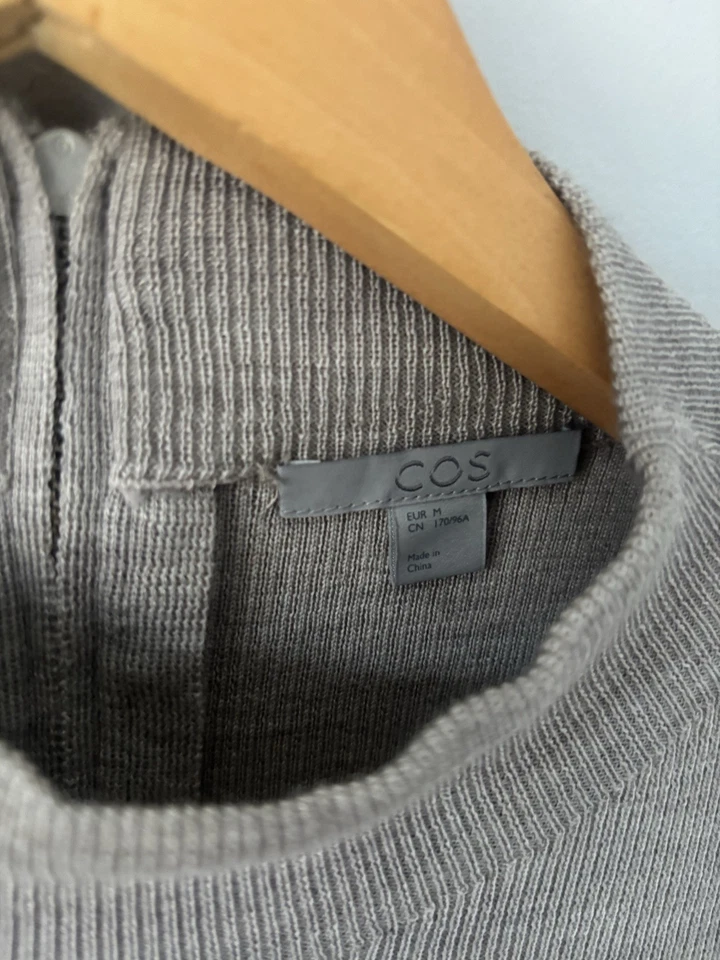 COS Woman’s 100% Wool Knit Sweater / Tunic – Size M (Taupe/Grey) - Image 3 of 4