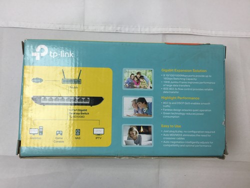 CONMUTADOR DE RED ETHERNET DE ESCRITORIO GIGABIT DE 8 PUERTOS TP-LINK TL-SG1008D - NUEVO - Imagen 2 de 7