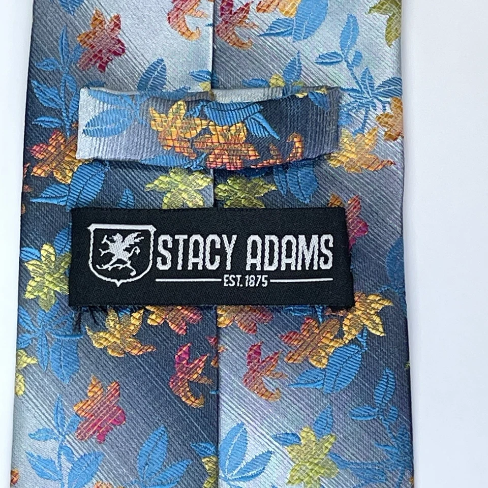 Corbata floral hecha a mano Stacy Adams para hombre multicolor 100 % microfibra corbata premium Foto 4 de 4
