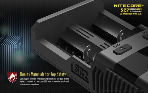 Nitecore SC2 Superb Charger Universal 2-Slot Charger for Li-ion / IMR Batteries - Picture 14 of 18