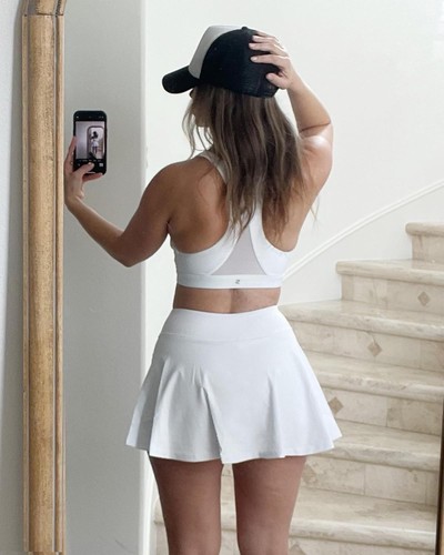 Stelle Women's Tennis Golf Skirts High Waisted with Pockets Inner Shorts for Ath - Picture 4 of 6