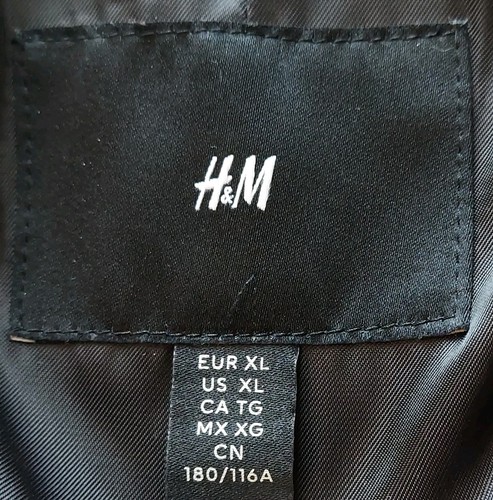 H & M - Black Faux Suede Moto Jacket - Silver Hardware - US Size XL - Picture 12 of 21