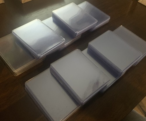 100 Trading Card 3" x 4" Plastic Top Loaders Used and New For Cards Very Clean - Bild 2 von 4