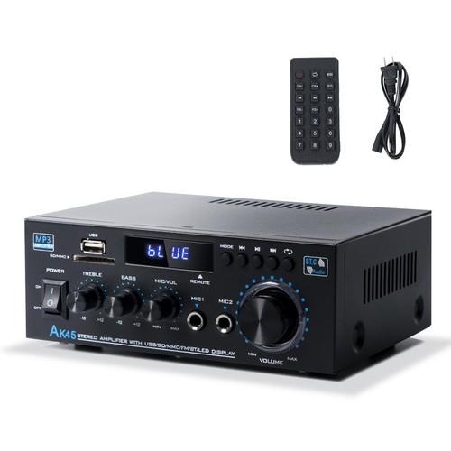 Bluetooth Stereo Receiver &Home Audio Amplifier, 300Wx2 2-Channel for Home Th...