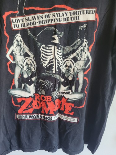 Vintage Rob Zombie Its a Deadly Nightmare Band T-Shirt Herren Medium schwarz - Bild 2 von 11