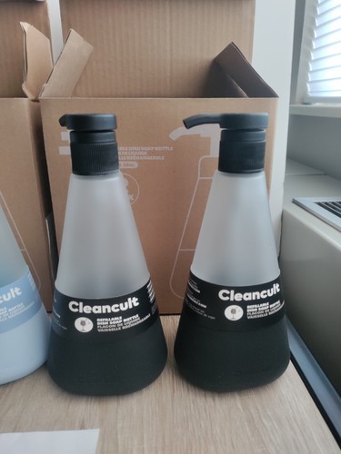 (4-PK) Cleancult Glass Dish Soap Dispenser with Pump, Refillable Glass 14 oz - Picture 3 of 6