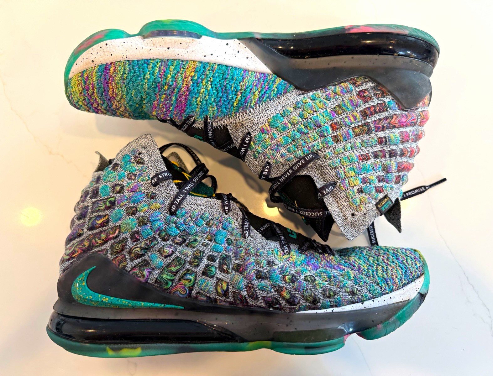 Nike LeBron 17 Low "I Promise" Multicolor Basketball Low Top Sneakers CD5052-300