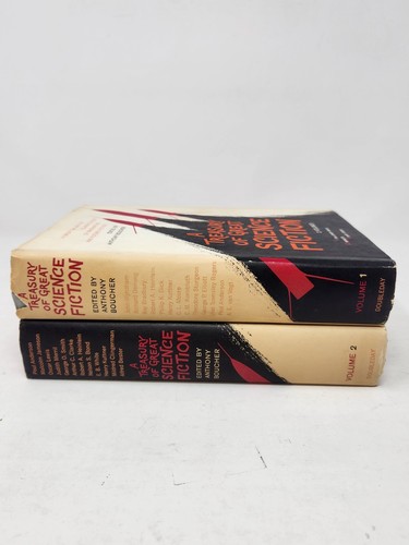 A Treasury of Great Science Fiction Volume 1 & 2 lot 1959 HC BCE Anthony Boucher - Picture 2 of 11