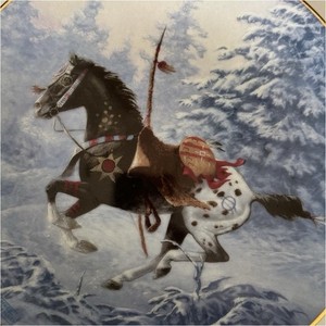 Running Free The Warrior's Pride Collector Plate by D. H. Hand Horse Porcelain