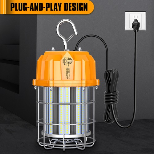 60W LED Temporary Construction Light 9000Lumen 5000K Work Jobsite Lighting ETL - Picture 3 of 13