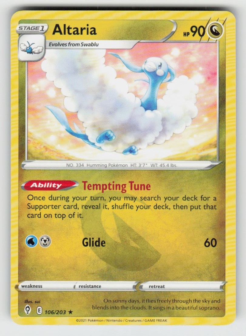 Altaria 106/203 Rare Evolving Skies Near Mint