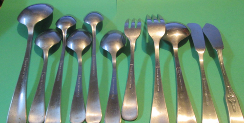 Vintage Rogers Co Jefferson Manor Spoons FORK KNIVES 10 PC Stainless Steel Korea - Picture 4 of 4