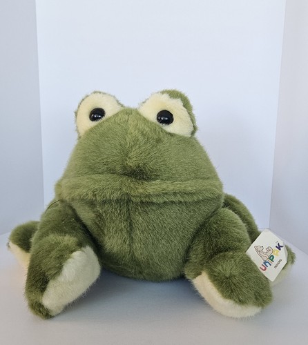VTG Plush Frog Unipak Designs 9" "Fatso Frog" Fluffy, Full Frog. New w/Orig Tags - Picture 1 of 12
