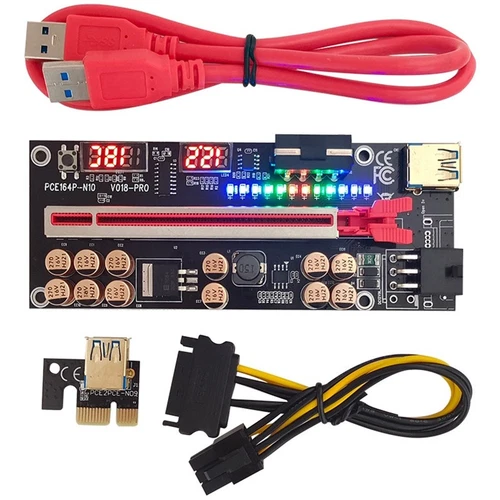 VER018 PRO PCI-E Riser Card USB 3.0 Kabel 018 PLUS PCI Express 1X Bis 16X E8299