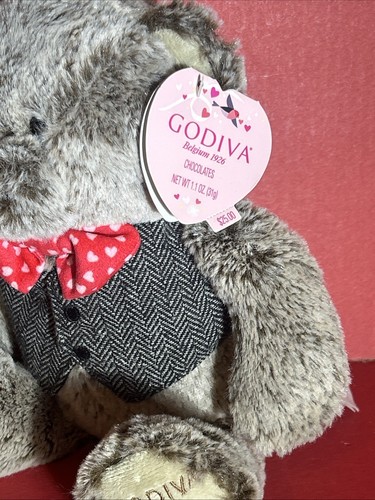 Oso de peluche Godiva Chocolates 2018 peluche nuevo con etiquetas - Imagen 3 de 5