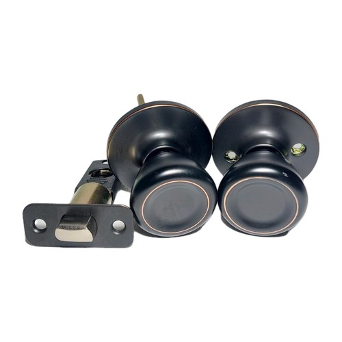 Lot 6 passage door knob style, 0il rubbed bronze 2-3/8" or 2-3/4" adjustable New - Picture 13 of 24