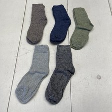 Vojopi 5 Pack Multicolored Wool Blend Crew Socks Women's Size One Size New