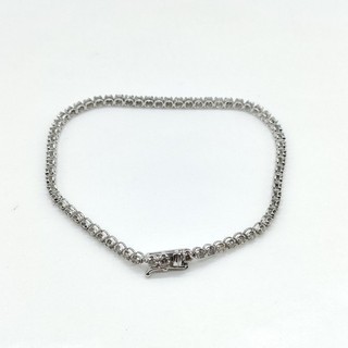 NO TARIFF Jewelry Bracelet Natural Diamond 2ct White Gold 2337405