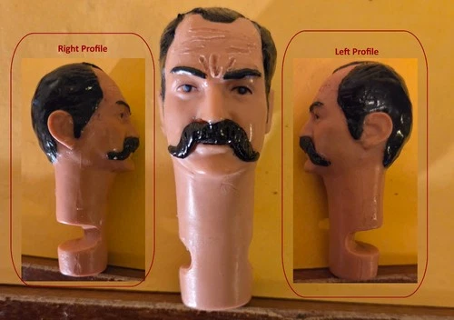 Custom Moustache replacement head for replacement Marx Johnny West repair N