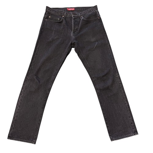 Supreme Stone Washed Black Denim Slim Fit Jeans Size 33 SS21