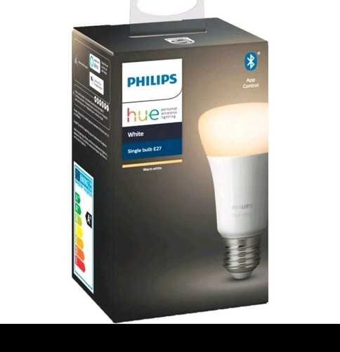 Philips Hue Warm White Smart LED E27 Screw Cap Bluetooth Bulb, Google & Alexa - Picture 1 of 1