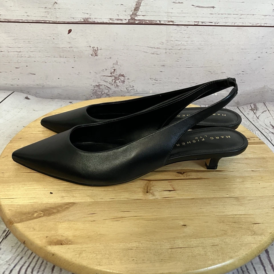 Marc Fisher LTD Shoes Women Sz 10 Posey pointed-toe slingback pump kitten heel. - Image 4 of 4