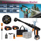 6000W 350bar Pressure Washer Car Jet Water Wash Cleaner Rechargeable Water Gun
