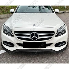 For 15-18 Mercedes-Benz C-Class W205 Base Carbon Look Front Bumper Lip Spoiler