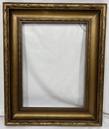 Antiker alter Vintage Gold vergoldeter geschnitzter Holzrahmen passt 16"x12" gerührt - Bild 2 von 12