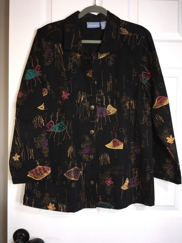 Liz & Me Jacket Colorful Embroidered, Embossed Accents,also Beaded.  Size- 0X - Picture 1 of 5