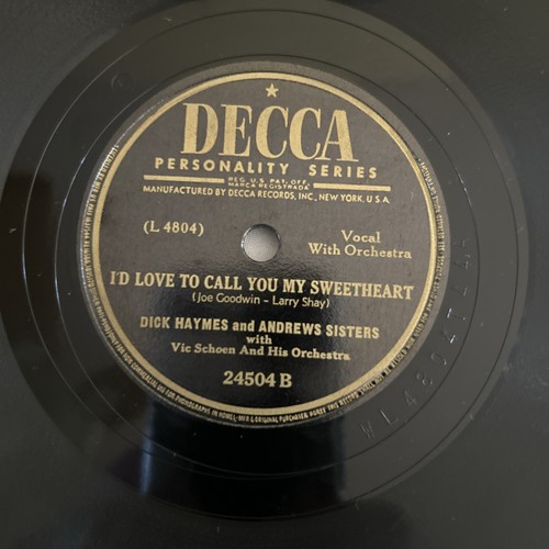 DICK HAYMES ANDREWS SISTERS-WHAT DID I DO?/ I'D LOVE TO CALL YOU MY SWEETHEART - Picture 6 of 12