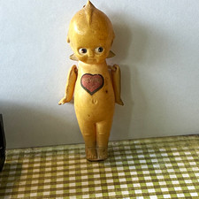 Vintage 1930 JAPAN Kewpie Celluloid Doll with Heart on Chest 4-Inches Tall