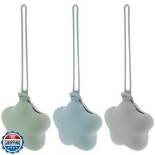 3PCS Pacifier Holder Case, Portable Silicone Pacifier Storage Pacifier Contai