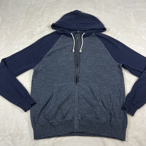 J Crew Pullover Herren M Blau Zip Up Hoodie Classic Preppy Normcore Classicore