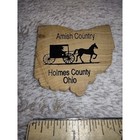 Amish Country Holmes County Ohio Wood Souvenir Fridge Magnet Travel