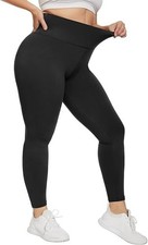 Leggings Damen High Waist Leggins Große Größen Blickdicht Schwarz Sportleggins