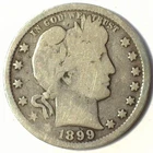 1899 BARBER QUARTER GOOD FULL RIM