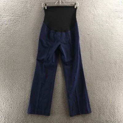 Loft Maternity Ankle Pants Womens 6PM Blue Low Rise Pull On Elastic Waist NEW