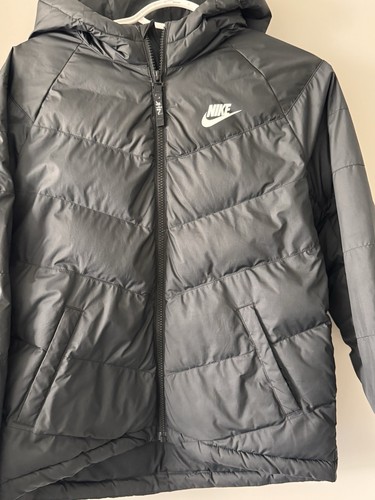 Nike Sportswear Black Full Zip Puffer Jacket Coat Youth Unisex Size Large - Picture 2 of 9